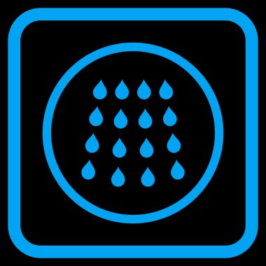 Damla vektör simgesi bir çerçeve içinde