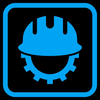 Geliştirme işçisi vektör simgesi bir çerçeve içinde