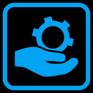 Bir çerçevedeki mühendislik hizmeti vektör simgesi