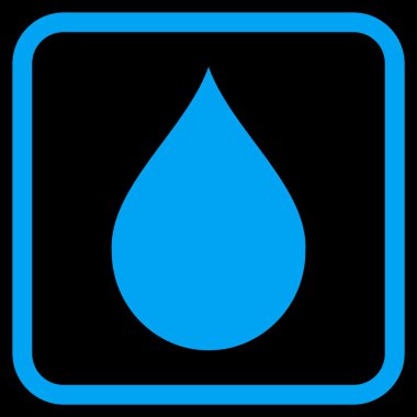 Damla vektör simgesi bir çerçeve içinde