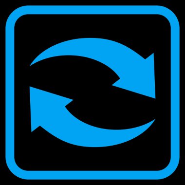 Exchange oklar bir çerçeve içinde simge vektör