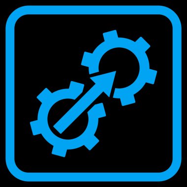 Dişli Tümleştirme vektör simgesi bir çerçeve içinde