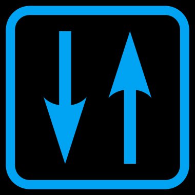 Dikey Exchange oklar bir çerçeve içinde simge vektör