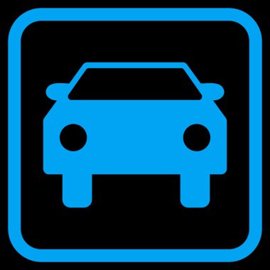 Araba vektör simgesi bir çerçeve içinde