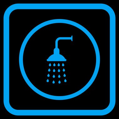 Duş vektör simgesi bir çerçeve içinde