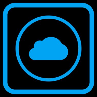 Bulut vektör simgesi bir çerçeve içinde