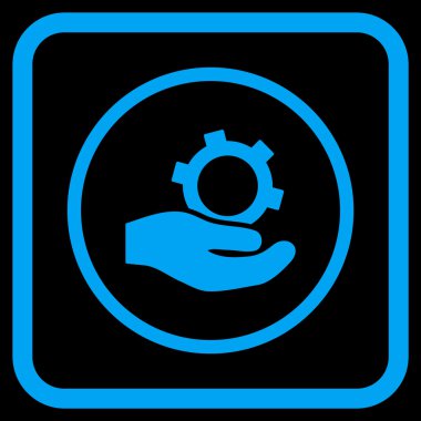 Bir çerçevedeki mühendislik hizmeti vektör simgesi