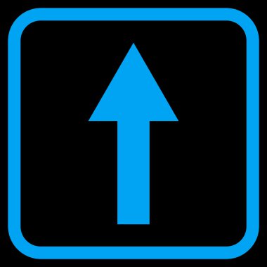 Vektör simgesi bir çerçeve içinde yukarı ok