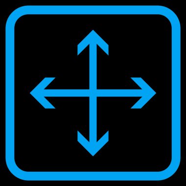 Genişletin okları vektör simgesi bir çerçeve içinde