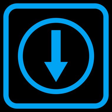 Bir çerçeve içinde yönlü ok vektör simgesi