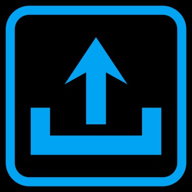 Vektör simgesi bir çerçeve içinde upload