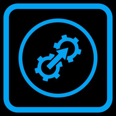 Dişli Tümleştirme vektör simgesi bir çerçeve içinde