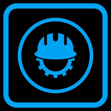 Geliştirme işçisi vektör simgesi bir çerçeve içinde