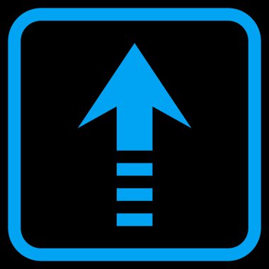 Vektör simgesi bir çerçeve içinde gönder