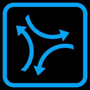 Exchange oklar bir çerçeve içinde simge vektör