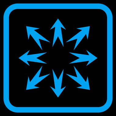 Genişletin okları vektör simgesi bir çerçeve içinde