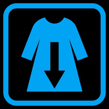 Download kadın elbise vektör simge bir çerçeve içinde