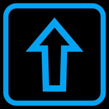 Vektör simgesi bir çerçeve içinde yukarı ok