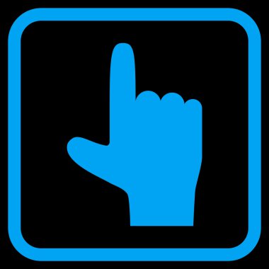 El işaretçisi vektör simgesi bir çerçeve içinde yukarı