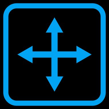 Genişletin okları vektör simgesi bir çerçeve içinde