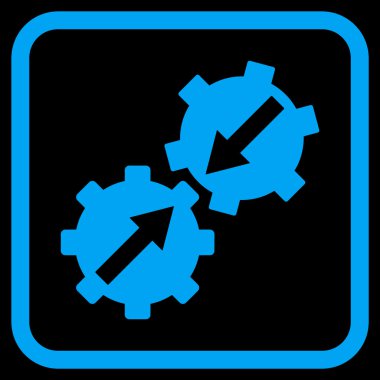 Dişli Tümleştirme vektör simgesi bir çerçeve içinde