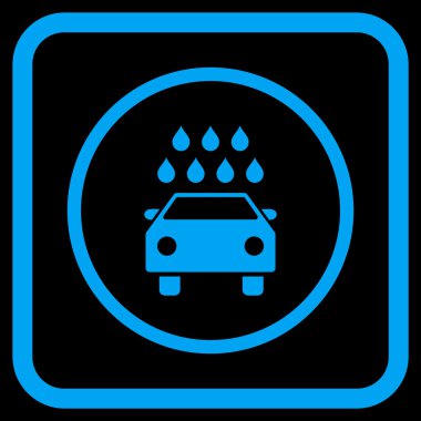 Araba duş vektör simgesi bir çerçeve içinde