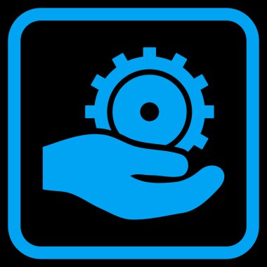 Geliştirme hizmeti vektör simgesi bir çerçeve içinde