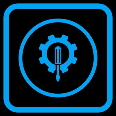 Bir çerçevedeki mühendislik vektör simgesi