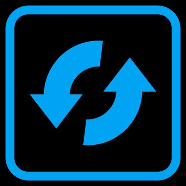 Exchange oklar bir çerçeve içinde simge vektör