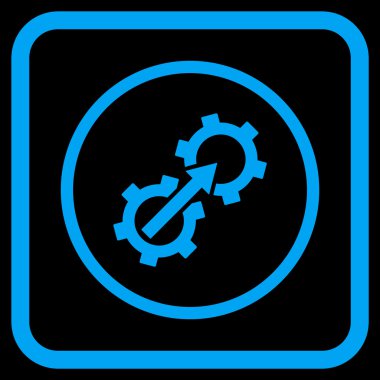 Dişli Tümleştirme vektör simgesi bir çerçeve içinde