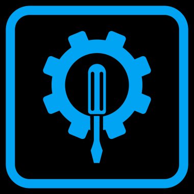 Bir çerçevedeki mühendislik vektör simgesi