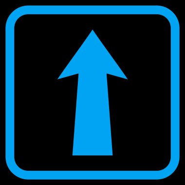 Vektör simgesi bir çerçeve içinde yukarı ok