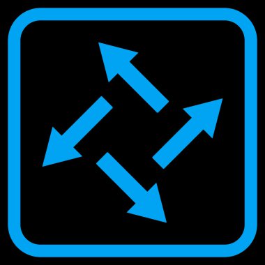 Santrifüj oklar bir çerçeve içinde simge vektör