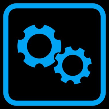Gears'ı vektör simgesi bir çerçeve içinde
