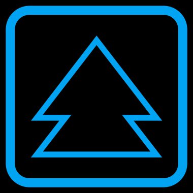 Yön yukarı vektör simgesi bir çerçeve içinde