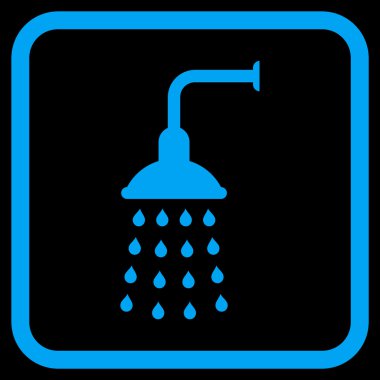 Duş vektör simgesi bir çerçeve içinde