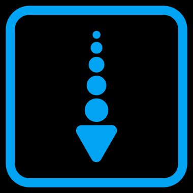 Vektör simgesi bir çerçeve içinde aşağı ok