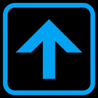 Vektör simgesi bir çerçeve içinde yukarı ok