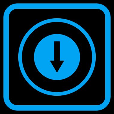 Bir çerçeve içinde yönlü ok vektör simgesi