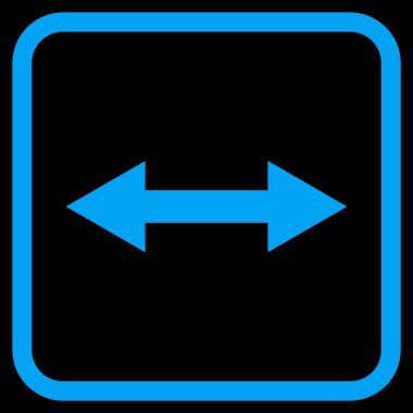 Yatay Çevir vektör simgesi bir çerçeve içinde