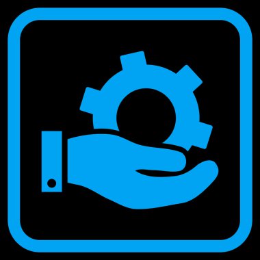 Hizmet vektör simgesi bir çerçeve içinde