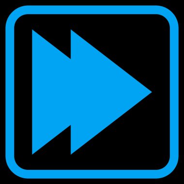 Doğru vektör simgesi bir çerçeve içinde hareket