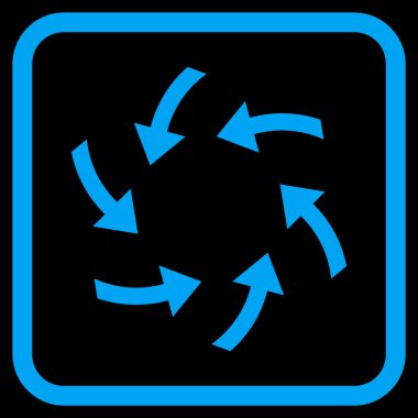 Oklar vektör simgesi bir çerçevede girdap