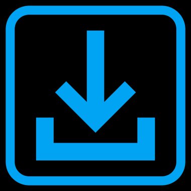 Gelen kutusu vektör simgesi bir çerçeve içinde