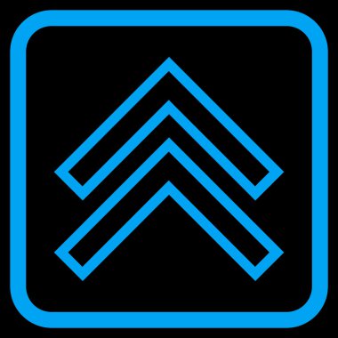 Vektör simgesi bir çerçeve içinde yukarı kayması