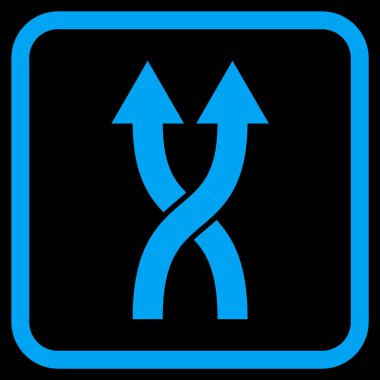 Vektör simge yukarı okları bir çerçevede shuffle