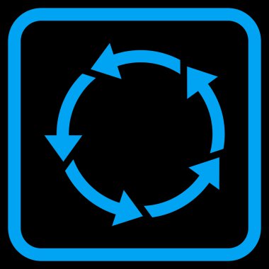 Döndürme vektör simgesi bir çerçeve içinde