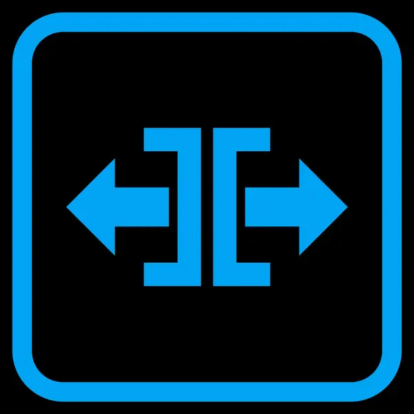Diviser l'icône vectorielle de direction horizontale dans un cadre — Image vectorielle