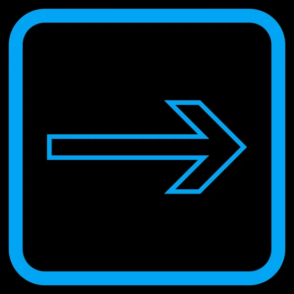 Arrow Right Vector Icon In a Frame — Stock Vector
