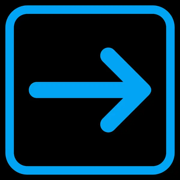 Šipka vpravo vektorové ikony v rámečku — Stockový vektor